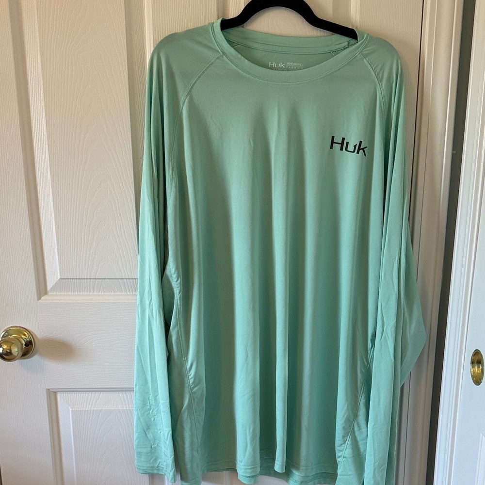 Huk Mint Green Long Sleeve Performance Shirt